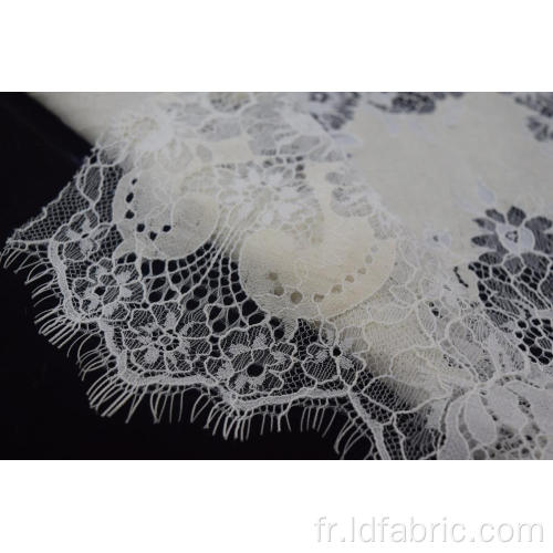 Tissu de dentelle de cordon de panneau de coton en nylon